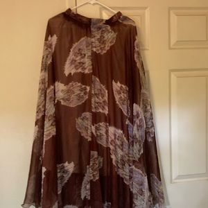 Beautiful, long, sheer skirt, small waist with slip for any occasion